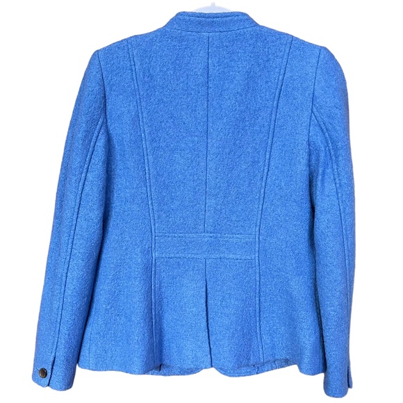 Talbots Blue Boiled Wool Jacket Blazer Size 2 - Picture 3 of 12